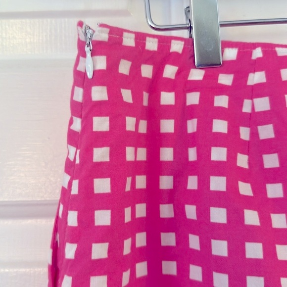 Golftini Shirley Temple Skort Pink White Plaid Rope Trim Scallop Hem Size 8L - Picture 6 of 9